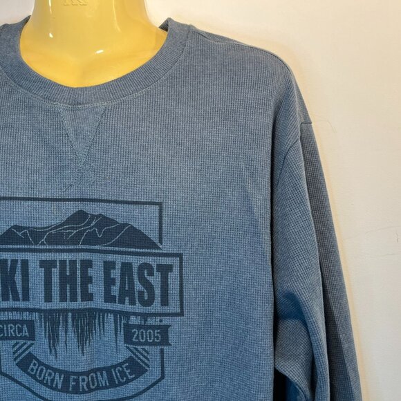 Ski The East Men's “Born From Ice” Waffle Knit Crewneck Shirt – Size Large - Picture 4 of 5